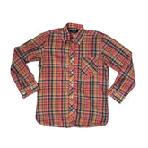 Vintage 90s multi color tablecloth check cotton polyester shirt size large